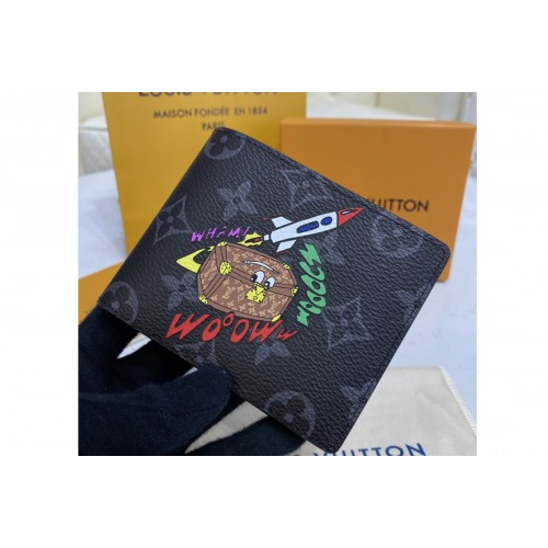 Louis Vuitton M61695 Multiple Wallet in Monogram Eclipse Canvas