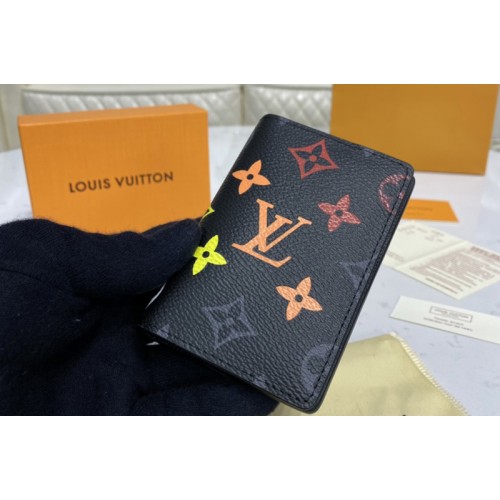 Louis Vuitton M61696 Pocket Organizer wallet in Monogram Eclipse Canvas Louis Vuitton M61696 Pocket Organizer wallet in Monogram Eclipse Canvas
