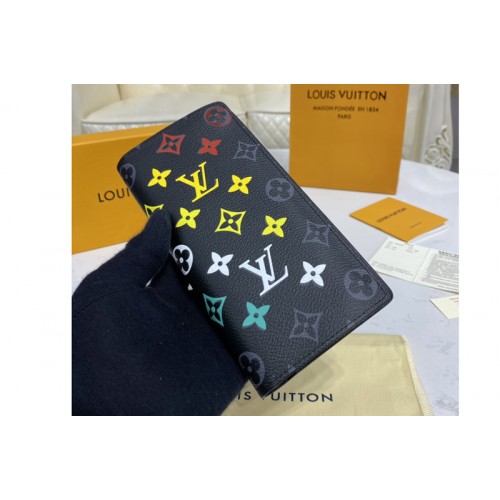 Louis Vuitton M61697 Brazza Wallet in Monogram Eclipse Canvas