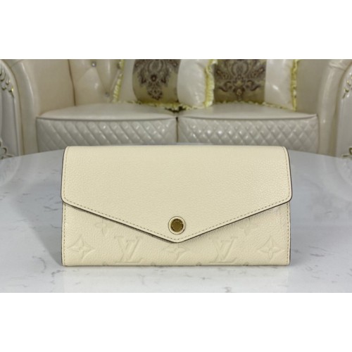 Louis Vuitton M64081 Sarah wallet in Creme off-white Monogram Empreinte leather