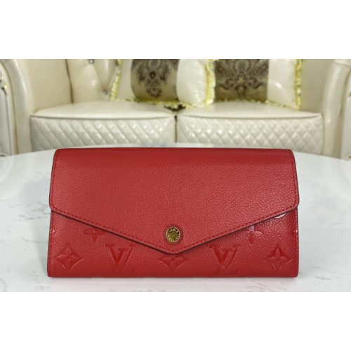 Louis Vuitton M63690 Sarah wallet in Scarlet Red Monogram Empreinte leather Louis Vuitton M63690 Sarah wallet in Scarlet Red Monogram Empreinte leather