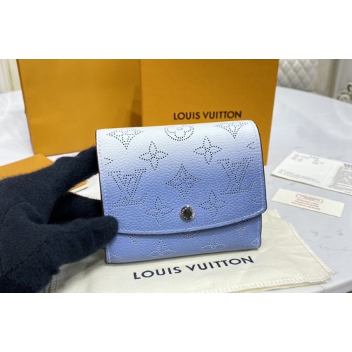 Louis Vuitton M62540 Iris compact wallet in Gradient Blue Mahina perforated calf leather Louis Vuitton M62540 Iris compact wallet in Gradient Blue Mahina perforated calf leather