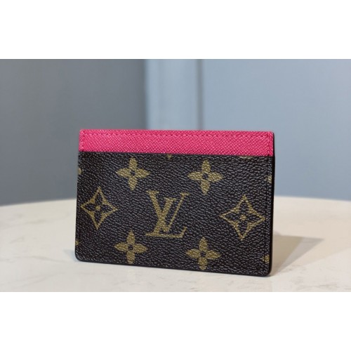 Louis Vuitton M60703 Card Holder in Pink Monogram Canvas Louis Vuitton M60703 Card Holder in Pink Monogram Canvas