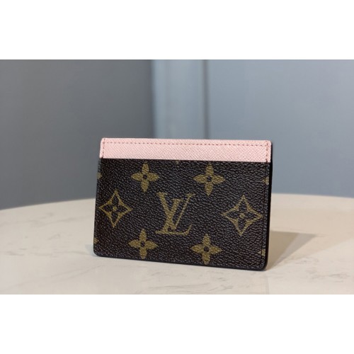 Louis Vuitton M60703 Card Holder in Light Pink Monogram Canvas Louis Vuitton M60703 Card Holder in Light Pink Monogram Canvas