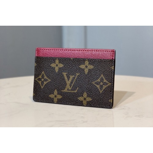 Louis Vuitton M60703 Card Holder in Red Monogram Canvas
