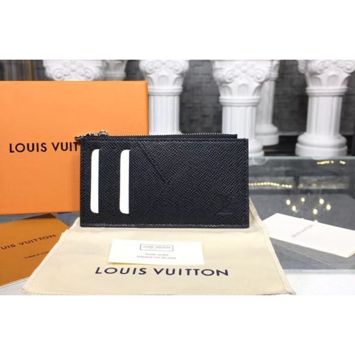 Louis Vuitton M62914 Coin Card Holder in Taiga Leather