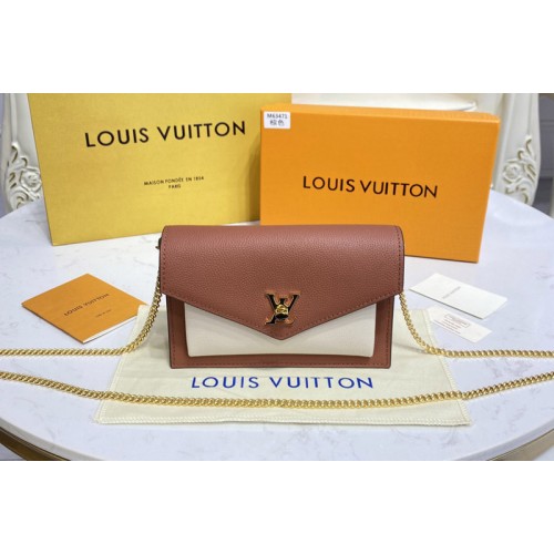 Louis Vuitton M81193 Mylockme Chain Pochette Bag in Brown Calf leather Louis Vuitton M81193 Mylockme Chain Pochette Bag in Brown Calf leather