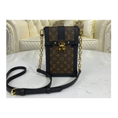 Louis Vuitton M63913 Pochette Trunk Verticale Monogram coated canvas and calf leather Louis Vuitton M63913 Pochette Trunk Verticale Monogram coated canvas and calf leather