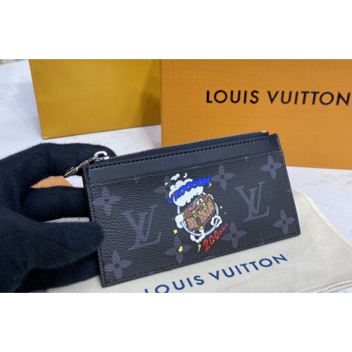 Louis Vuitton M64038 Coin Card Holder in Monogram Eclipse Canvas
