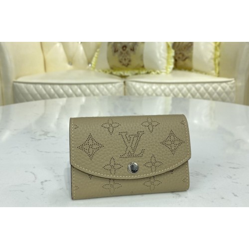 Louis Vuitton M62542 iris compact wallet in Gray Mahina leather