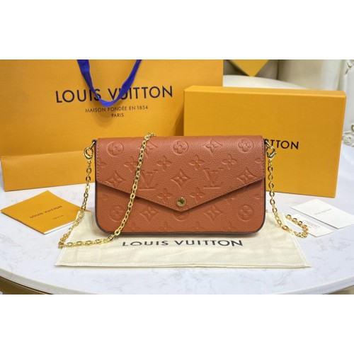 Louis Vuitton M81531 Felicie Pochette Bag in Brown Monogram Empreinte Leather