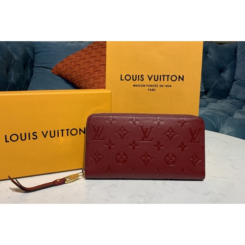 Louis Vuitton M68571 Zippy wallet Burgundy Monogram Empreinte Leather Louis Vuitton M68571 Zippy wallet Burgundy Monogram Empreinte Leather