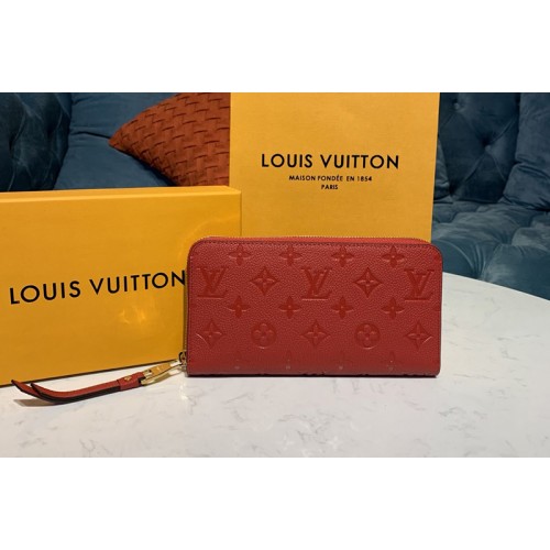 Louis Vuitton M63691 Zippy wallet Red Monogram Empreinte Leather