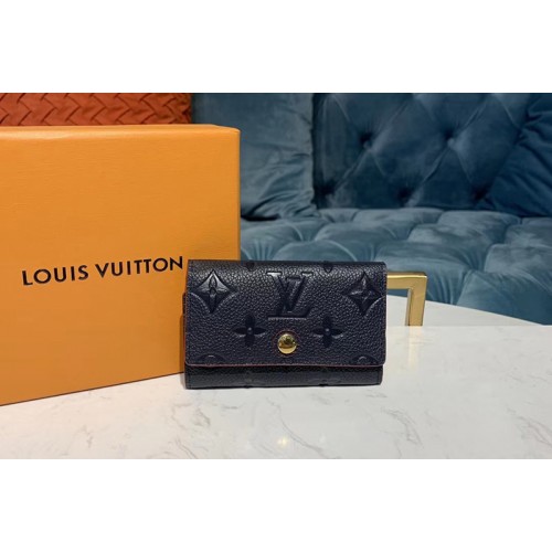 Louis Vuitton M63708 6-Key Holder Navy Blue Monogram Empreinte leather
