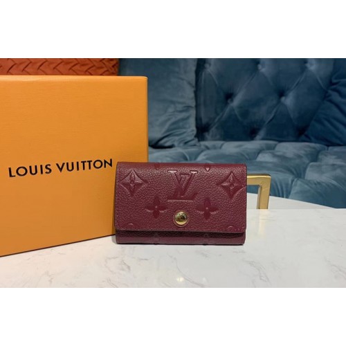 Louis Vuitton M63708 6-Key Holder Bordeaux Monogram Empreinte leather Louis Vuitton M63708 6-Key Holder Bordeaux Monogram Empreinte leather