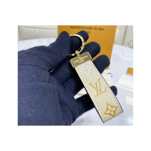 Louis Vuitton M00286 Maxi Dragonne key holder in Yellow Cream Empreinte leather