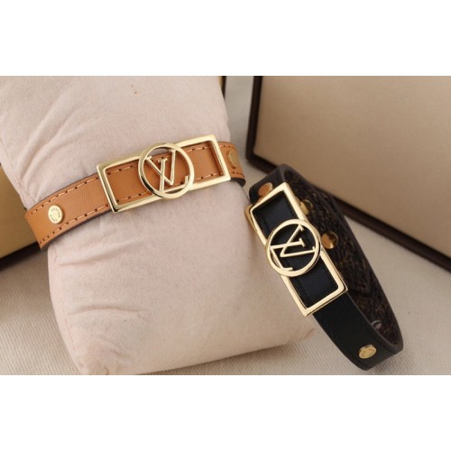 Louis Vuitton M6558E Dauphine bracelet in Monogram Canvas With Brown Black
