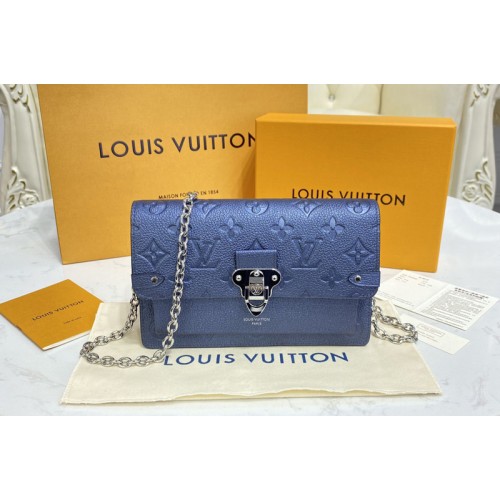 Louis Vuitton M67839 Vavin Chain Wallet bag in Navy Blue Monogram Empreinte leather