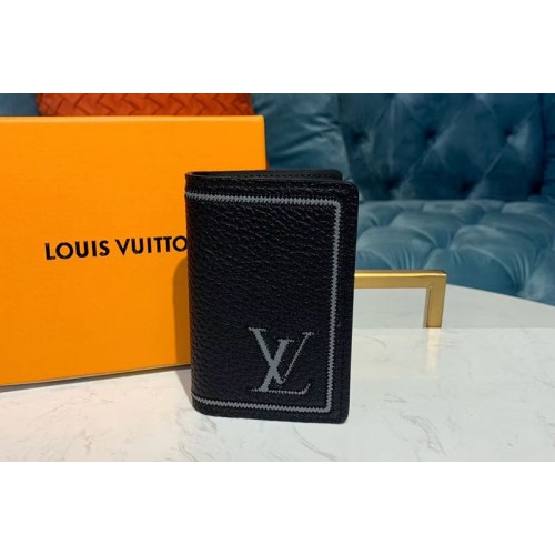 Louis Vuitton M68209 Pocket Organizer Black Taurillon leather Louis Vuitton M68209 Pocket Organizer Black Taurillon leather