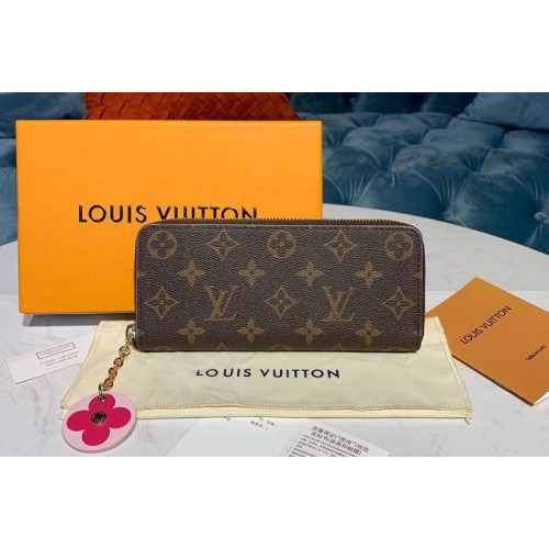 Louis Vuitton M68314 Clemence Wallets Monogram Canvas With Pink