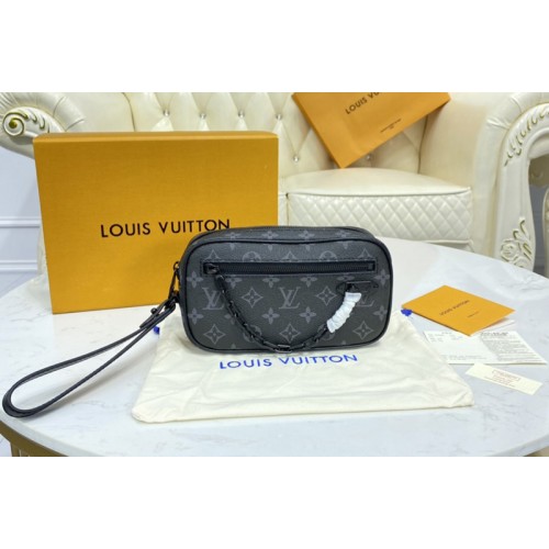 Louis Vuitton M68321 Pochette Volga bag in Monogram Eclipse coated canvas