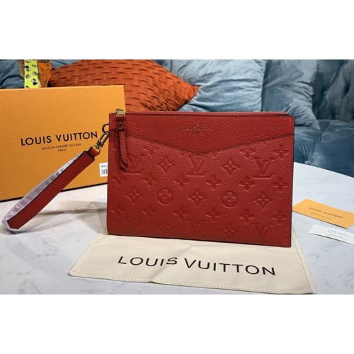 Louis Vuitton M68707 Pochette Melanie MM Bag in Red Monogram Empreinte leather Louis Vuitton M68707 Pochette Melanie MM Bag in Red Monogram Empreinte leather