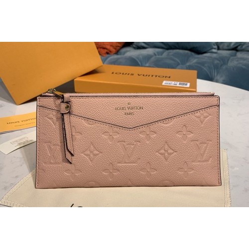 Louis Vuitton M68713 Pochette Melanie BB Bag in Pink Monogram Empreinte leather Louis Vuitton M68713 Pochette Melanie BB Bag in Pink Monogram Empreinte leather