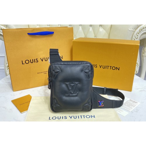 Louis Vuitton M68773 Asymmetrical Sling Bag in Black Lambskin leather Louis Vuitton M68773 Asymmetrical Sling Bag in Black Lambskin leather