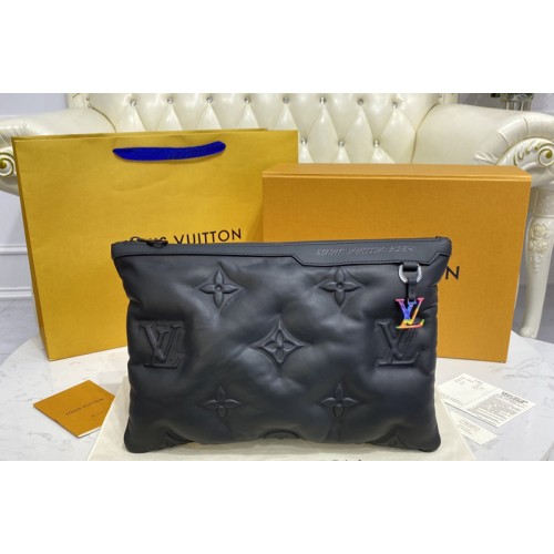 Louis Vuitton M68775 A4 Pouch in Black Lambskin leather