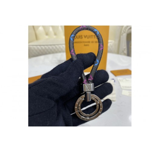 Louis Vuitton M68853 Halo key holder in Black Monogram Multicolor