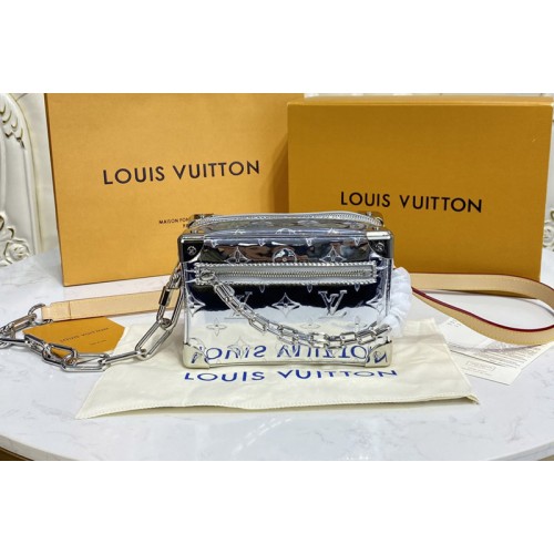 Louis Vuitton M68906 Mini Soft Trunk bag in Silver Monogram vernis
