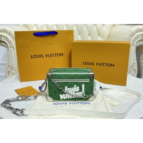 Louis Vuitton M44735 Mini Soft Trunk men bag in Green Monogram Canvas