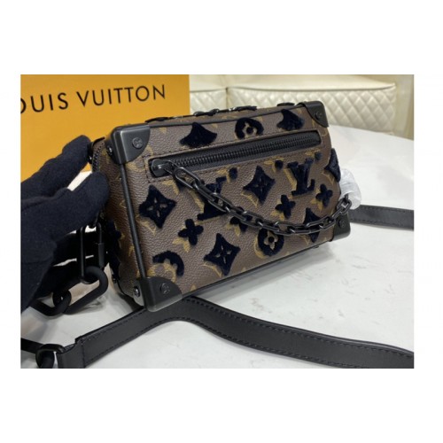 Louis Vuitton M67841 Mini Soft Trunk Bag on Embroidered Monogram Tuffetage Noir coated canvas Louis Vuitton M67841 Mini Soft Trunk Bag on Embroidered Monogram Tuffetage Noir coated canvas