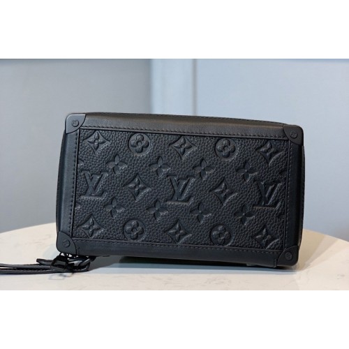 Louis Vuitton M68986 Soft Trunk Clutch in Black Taurillon Monogram leather Louis Vuitton M68986 Soft Trunk Clutch in Black Taurillon Monogram leather