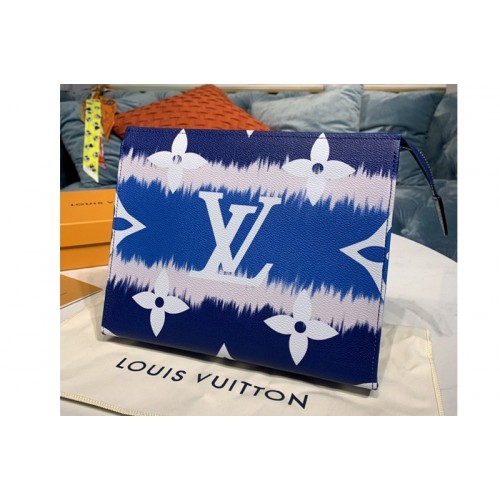 Louis Vuitton M69136 Escale Poche Toilette 26 Bag in Blue Monogram Canvas