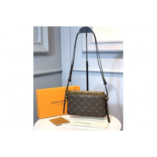 Louis Vuitton M69156 Pochette Double Zip Bag in Monogram Canvas and Monogram Reverse Canvas