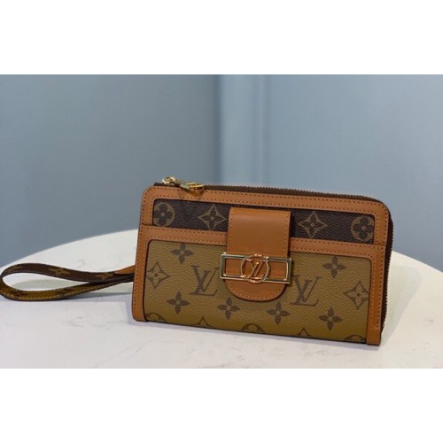 Louis Vuitton M69162 Dauphine Wallet in Monogram and Monogram Reverse coated canvas Louis Vuitton M69162 Dauphine Wallet in Monogram and Monogram Reverse coated canvas