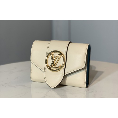 Louis Vuitton M69176 Pont 9 compact wallet in Cream Cowhide leather Louis Vuitton M69176 Pont 9 compact wallet in Cream Cowhide leather