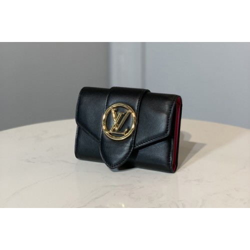 Louis Vuitton M69175 Pont 9 compact wallet in Black Cowhide leather
