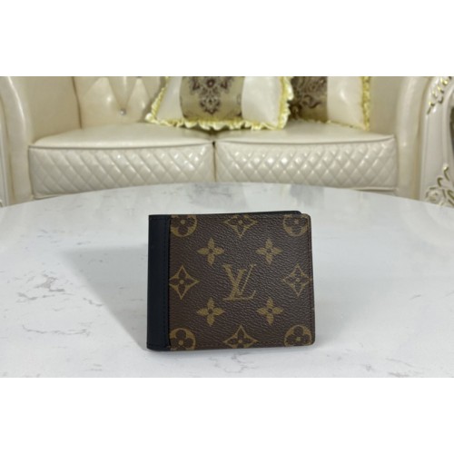 Louis Vuitton M69408 Multiple wallet in Monogram Macassar coated canvas and cowhide leather