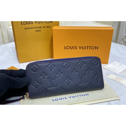 Louis Vuitton M69415 Clemence Wallet in Navy Blue Red Monogram Empreinte leather