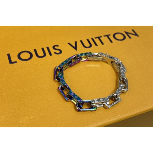 Louis Vuitton M69468 Monogram Chain bracelet in Silver Rainbow Louis Vuitton M69468 Monogram Chain bracelet in Silver Rainbow