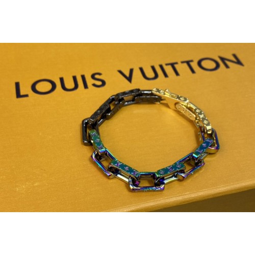 Louis Vuitton M69468 Monogram Chain bracelet in Gold Rainbow Louis Vuitton M69468 Monogram Chain bracelet in Gold Rainbow
