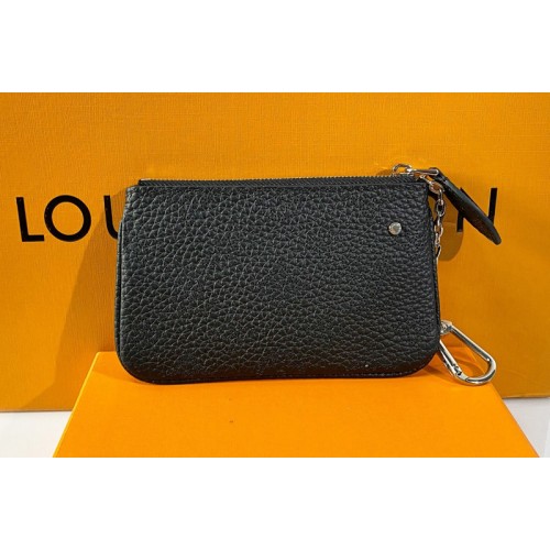 Louis Vuitton M69532 Key Pouch In Black Mahina leather