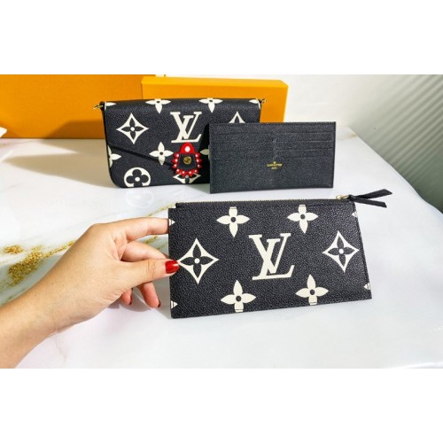 Louis Vuitton M69515 Crafty Pochette Felicie Bag in Black Monogram Empreinte leather Louis Vuitton M69515 Crafty Pochette Felicie Bag in Black Monogram Empreinte leather