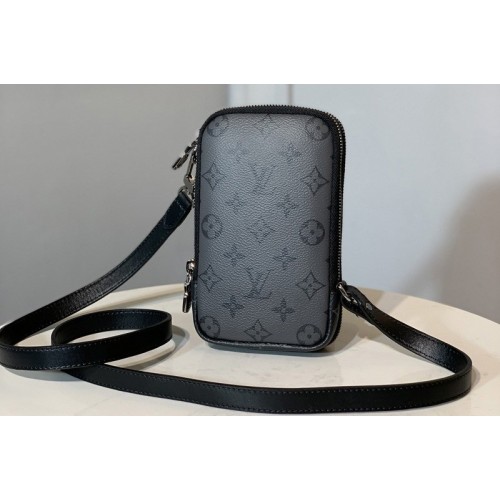 Louis Vuitton M69534 Double Phone Pouch in Monogram Eclipse canvas