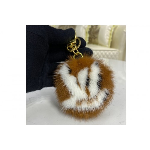 Louis Vuitton M69563 Fur bag charm and key holder on Brown