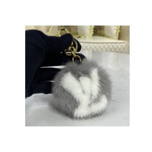 Louis Vuitton M69563 Fur bag charm and key holder on Gray