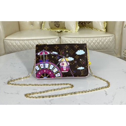 Louis Vuitton M69744 Pochette Double Zip in Monogram canvas Louis Vuitton M69744 Pochette Double Zip in Monogram canvas