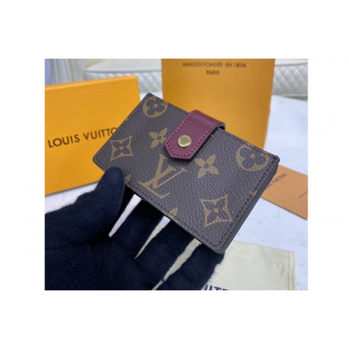 Louis Vuitton M69762 Card Holder in Monogram coated canvas and Fuchsia Louis Vuitton M69762 Card Holder in Monogram coated canvas and Fuchsia